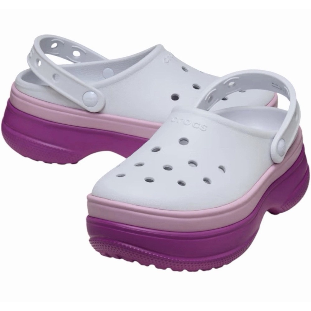 Crocs Classic Stacked Clog Womens 11 Mens 9 Platform Colorblock